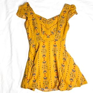 Urban Outfitters Yellow Mini Dress